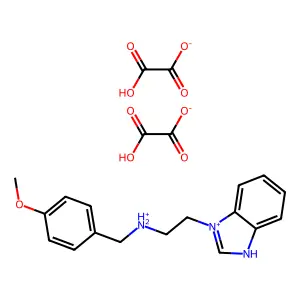 Benzimidazole-3-ethylamine, N-p-methoxybenzyl-, dioxalate structure
