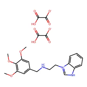 Benzimidazole-3-ethylamine, N-(3,4,5-trimethoxybenzyl)-, dioxalate structure