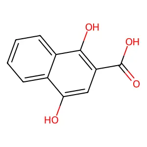 1,4-Dihydroxy-2-naphthoic acid structure