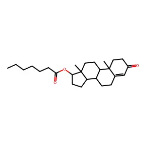 3-Oxoandrost-4-en-17-yl heptanoate structure