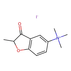 N,N,N,2-Tetramethyl-3-oxo-2,3-dihydro-1-benzofuran-5-aminium iodide structure