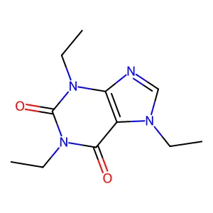 1,3,7-Triethylxanthine structure
