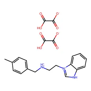 Benzimidazole-3-ethylamine, N-p-methylbenzyl-, dioxalate structure