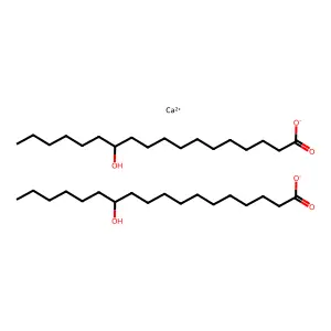 Octadecanoic acid, 12-hydroxy-, calcium salt (2:1) structure