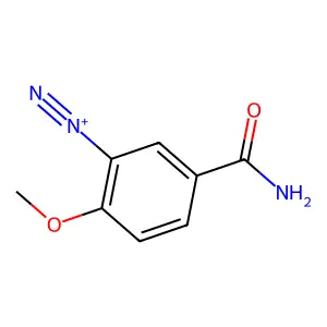 5-Carbamoyl-2-methoxybenzenediazonium structure