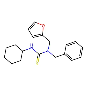 1-Benzyl-3-cyclohexyl-1-(furan-2-ylmethyl)thiourea structure