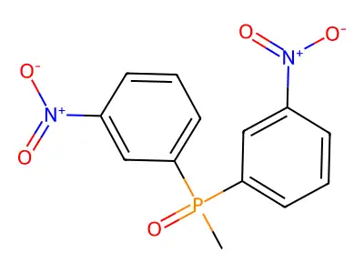 Bis-(3-nitrophenyl)-methylphosphine oxide structure