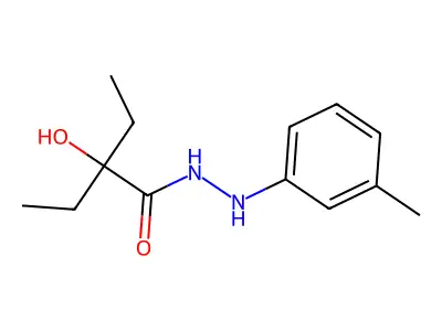 Diethylglycolic acid m-tolylhydrazide structure