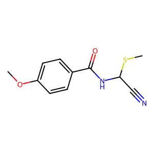 Benzamide, N-(cyano(methylthio)methyl)-p-methoxy- structure