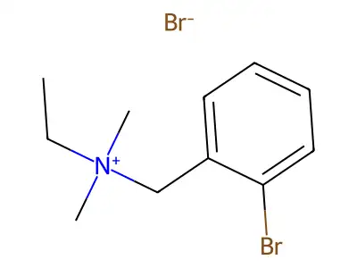 Benzenemethanaminium, 2-bromo-N-ethyl-N,N-dimethyl-, bromide (1:1) structure