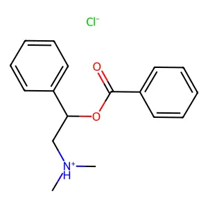 2-(Dimethylamino)-1-phenylethyl benzoatato--hydrogen chlorido (1/1) structure