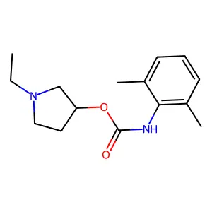1-Ethylpyrrolidin-3-yl hydrogen (2,6-dimethylphenyl)carbonimidate structure