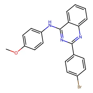 2-(4-bromophenyl)-N-(4-methoxyphenyl)quinazolin-4-amine structure