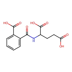 N-(o-Carboxybenzoyl)-DL-glutamic acid structure