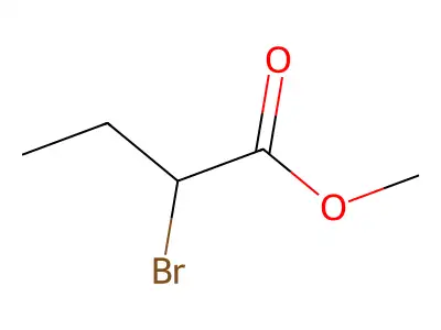 Butanoic acid, 2-bromo-, methyl ester structure