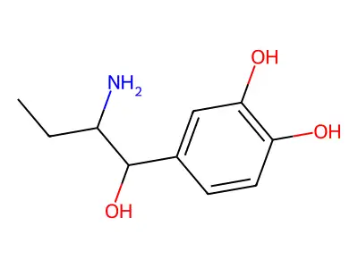 alpha-(1-Aminopropyl)-3,4-dihydroxybenzyl alcohol hydrochloride structure