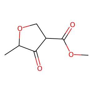 Methyl tetrahydro-5-methyl-4-oxo-3-furoate structure