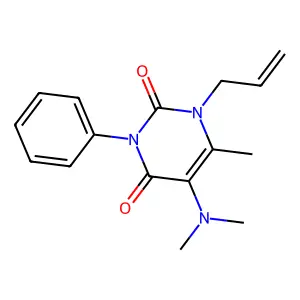 Uracil, 1-allyl-5-(dimethylamino)-6-methyl-3-phenyl- structure