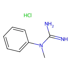 Guanidine, 1-methyl-1-phenyl-, hydrochloride structure
