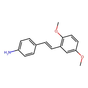 4-[2-(2,5-Dimethoxyphenyl)ethenyl]aniline structure