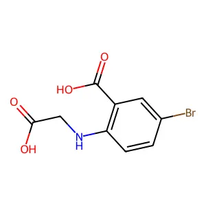 5-Bromo-N-(carboxymethyl)anthranilic acid structure