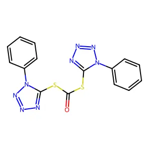 S,S-Bis(1-phenyl-1H-tetrazol-5-yl) dithiocarbonate structure