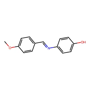 Phenol, 4-(((4-methoxyphenyl)methylene)amino)- structure