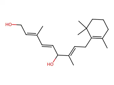 3,7-Dimethyl-9-(2,6,6-trimethylcyclohexen-1-yl)nona-2,4,7-triene-1,6-diol structure