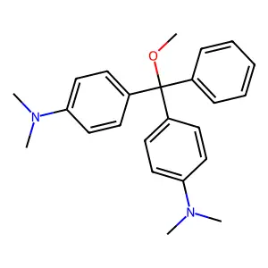 Benzenamine, 4,4'-(methoxyphenylmethylene)bis[N,N-dimethyl- structure
