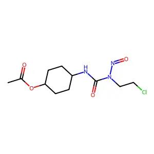 Urea, 3-(4-acetoxycyclohexyl)-1-(2-chloroethyl)-1-nitroso- structure