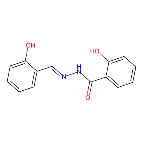 Benzoic acid, 2-hydroxy-, [(2-hydroxyphenyl)methylene]hydrazide structure