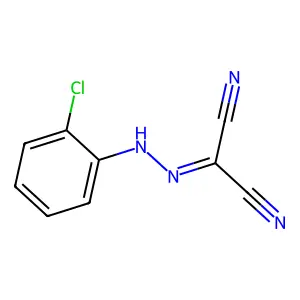 ((2-Chlorophenyl)hydrazono)malononitrile structure