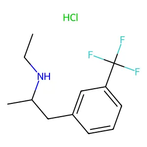 (+)-Fenfluramine hydrochloride structure