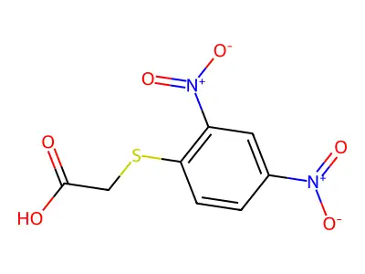 [(2,4-Dinitrophenyl)thio]acetic acid structure