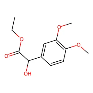 Benzeneacetic acid, alpha-hydroxy-3,4-dimethoxy-, ethyl ester structure