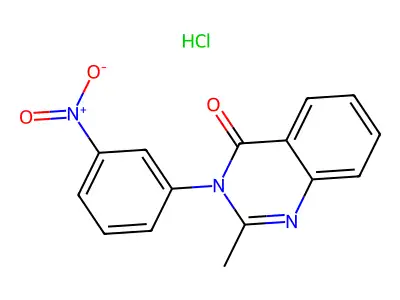 4(3H)-Quinazolinone, 2-methyl-3-(3-nitrophenyl)-, hydrochloride structure
