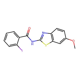 2-iodo-N-(6-methoxy-1,3-benzothiazol-2-yl)benzamide structure