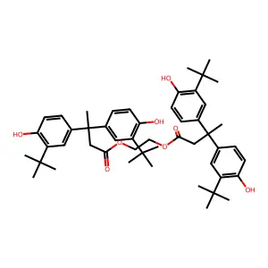 Butyric acid, 3,3-bis(3-tert-butyl-4-hydroxyphenyl)ethylene ester structure