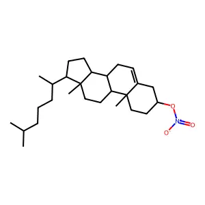 Cholest-5-en-3-ol (3beta)-, 3-nitrate structure