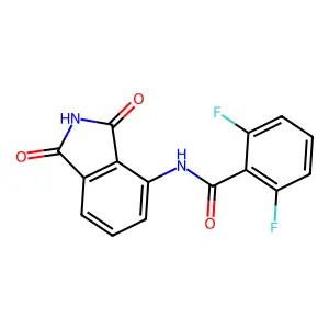 N-(1,3-dioxoisoindolin-4-yl)-2,6-difluorobenzamide structure