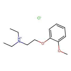 Diethylamine, N-(2-methoxyphenoxyethyl)-, hydrochloride structure