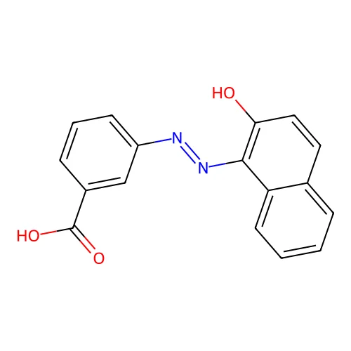3-[(2-Hydroxynaphthyl)diazenyl]benzoic acid structure