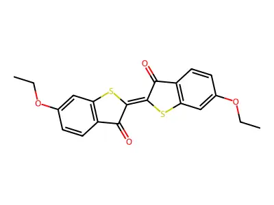 6-Ethoxy-2-(6-ethoxy-3-oxo-1-benzothiophen-2-ylidene)-1-benzothiophen-3-one structure
