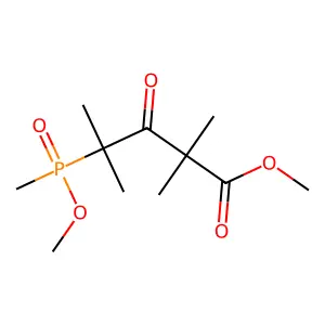 Methyl 4-(methoxymethylphosphinyl)-2,2,4-trimethyl-3-oxopentanoate structure