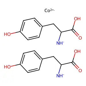Bis(L-tyrosinato)cobalt structure