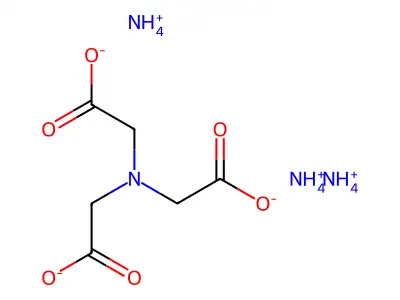 Glycine, N,N-bis(carboxymethyl)-, triammonium salt structure