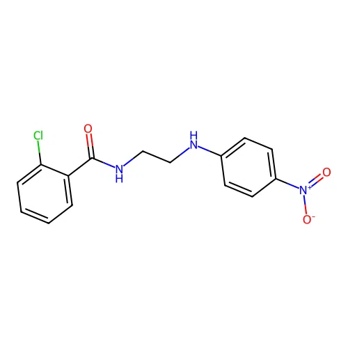 2-chloro-N-{2-[(4-nitrophenyl)amino]ethyl}benzamide structure