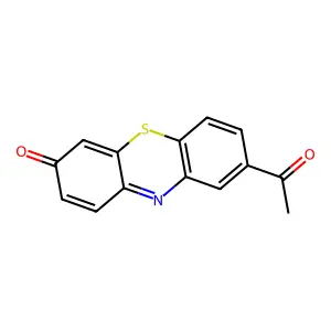 8-acetyl-3H-phenothiazin-3-one structure