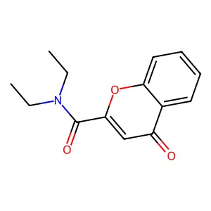 4H-1-Benzopyran-2-carboxamide, N,N-diethyl-4-oxo- structure