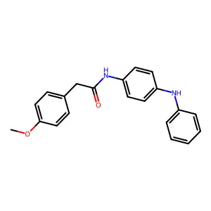 N-(4-anilinophenyl)-2-(4-methoxyphenyl)acetamide structure
